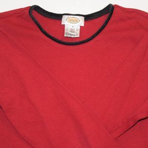 Talbots Red 3/4 Sleeve Top